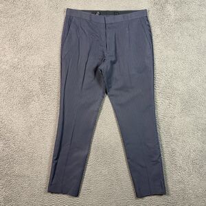 J Crew Pants Mens 32x30 Blue Striped Ludlow Slim Fit Tuxedo Slacks Larusmiani